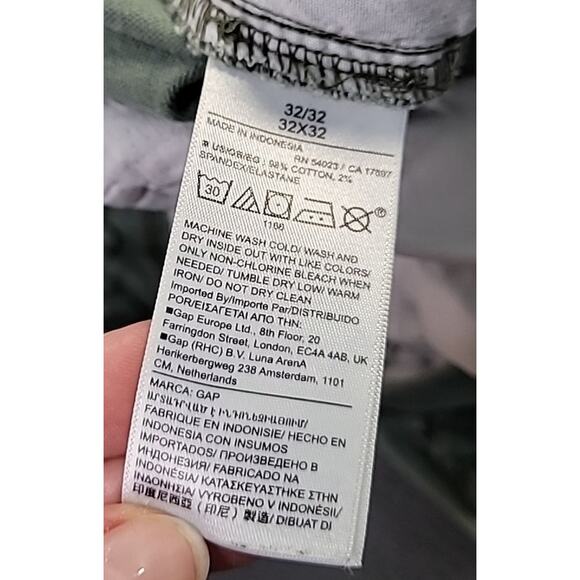 Gap Men’s Cargo Pants – Y2K Straight Fit Green 32x32 – Baggy Skater Style - Picture 10 of 11